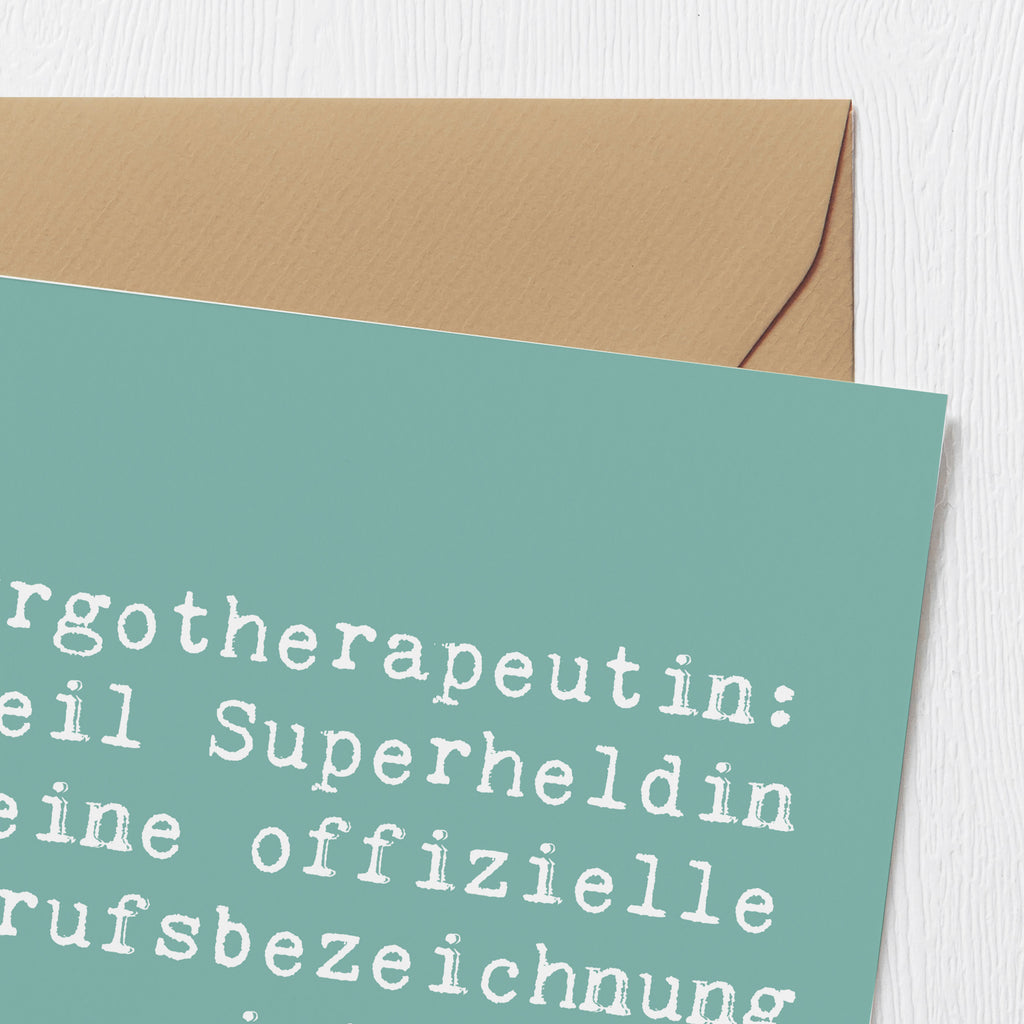 Deluxe Karte Spruch Ergotherapeutin Superheldin Karte, Grußkarte, Klappkarte, Einladungskarte, Glückwunschkarte, Hochzeitskarte, Geburtstagskarte, Hochwertige Grußkarte, Hochwertige Klappkarte, Beruf, Ausbildung, Jubiläum, Abschied, Rente, Kollege, Kollegin, Geschenk, Schenken, Arbeitskollege, Mitarbeiter, Firma, Danke, Dankeschön