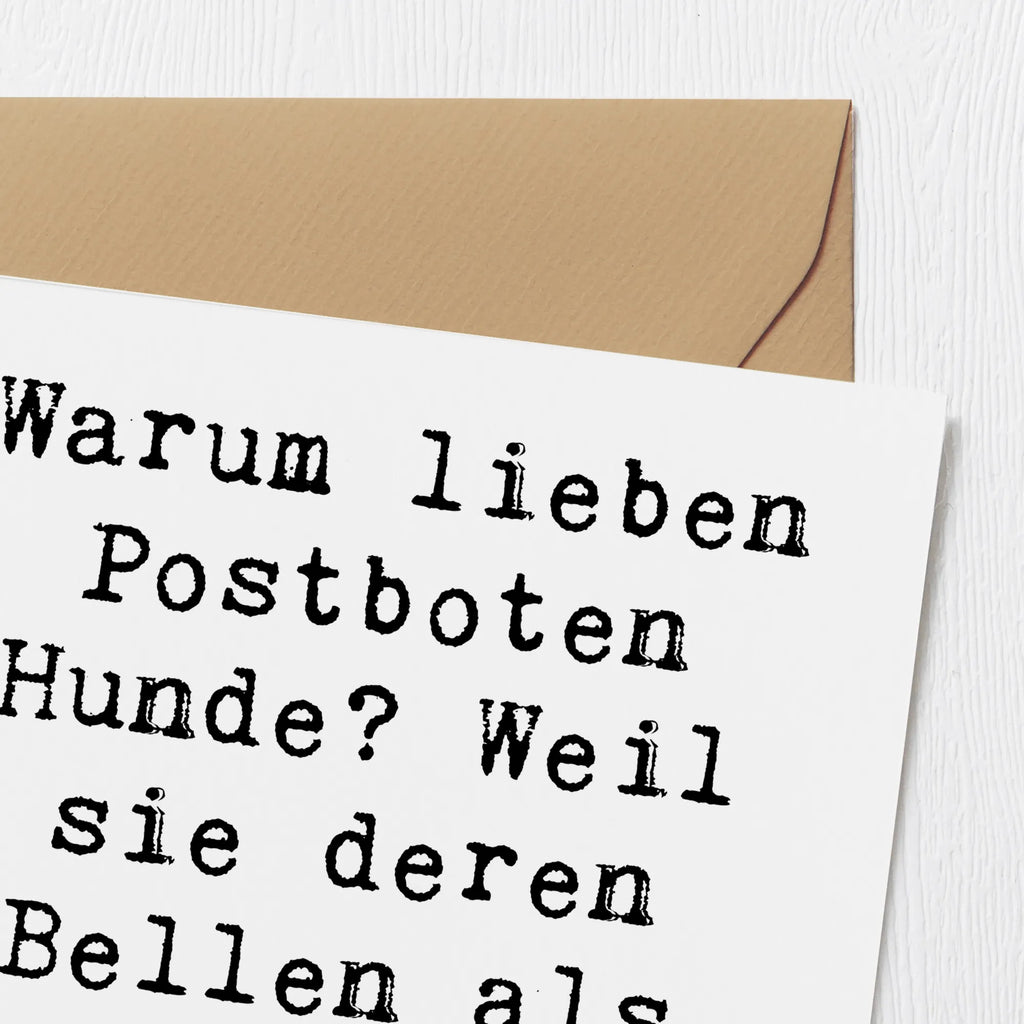 Deluxe Karte Spruch Postbote Hundeliebe Karte, Grußkarte, Klappkarte, Einladungskarte, Glückwunschkarte, Hochzeitskarte, Geburtstagskarte, Hochwertige Grußkarte, Hochwertige Klappkarte, Beruf, Ausbildung, Jubiläum, Abschied, Rente, Kollege, Kollegin, Geschenk, Schenken, Arbeitskollege, Mitarbeiter, Firma, Danke, Dankeschön