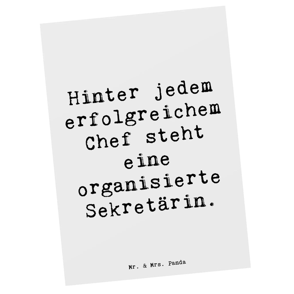 Postkarte Spruch Hinter jedem erfolgreichem Chef steht eine organisierte Sekretärin. Postkarte, Karte, Geschenkkarte, Grußkarte, Einladung, Ansichtskarte, Geburtstagskarte, Einladungskarte, Dankeskarte, Ansichtskarten, Einladung Geburtstag, Einladungskarten Geburtstag, Beruf, Ausbildung, Jubiläum, Abschied, Rente, Kollege, Kollegin, Geschenk, Schenken, Arbeitskollege, Mitarbeiter, Firma, Danke, Dankeschön