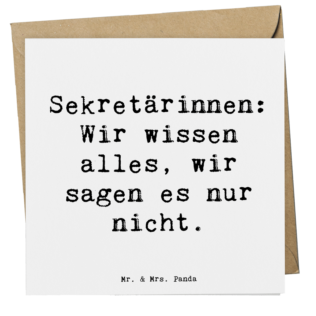 Deluxe Karte Spruch Sekretärinnen: Wir wissen alles, wir sagen es nur nicht. Karte, Grußkarte, Klappkarte, Einladungskarte, Glückwunschkarte, Hochzeitskarte, Geburtstagskarte, Hochwertige Grußkarte, Hochwertige Klappkarte, Beruf, Ausbildung, Jubiläum, Abschied, Rente, Kollege, Kollegin, Geschenk, Schenken, Arbeitskollege, Mitarbeiter, Firma, Danke, Dankeschön