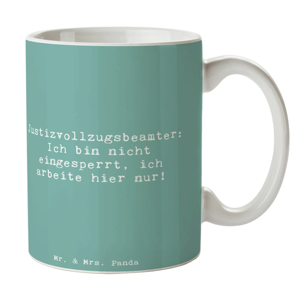 Tasse Spruch Justizvollzugsbeamter: Ich bin nicht eingesperrt, ich arbeite hier nur! Tasse, Kaffeetasse, Teetasse, Becher, Kaffeebecher, Teebecher, Keramiktasse, Porzellantasse, Büro Tasse, Geschenk Tasse, Tasse Sprüche, Tasse Motive, Kaffeetassen, Tasse bedrucken, Designer Tasse, Cappuccino Tassen, Schöne Teetassen, Beruf, Ausbildung, Jubiläum, Abschied, Rente, Kollege, Kollegin, Geschenk, Schenken, Arbeitskollege, Mitarbeiter, Firma, Danke, Dankeschön