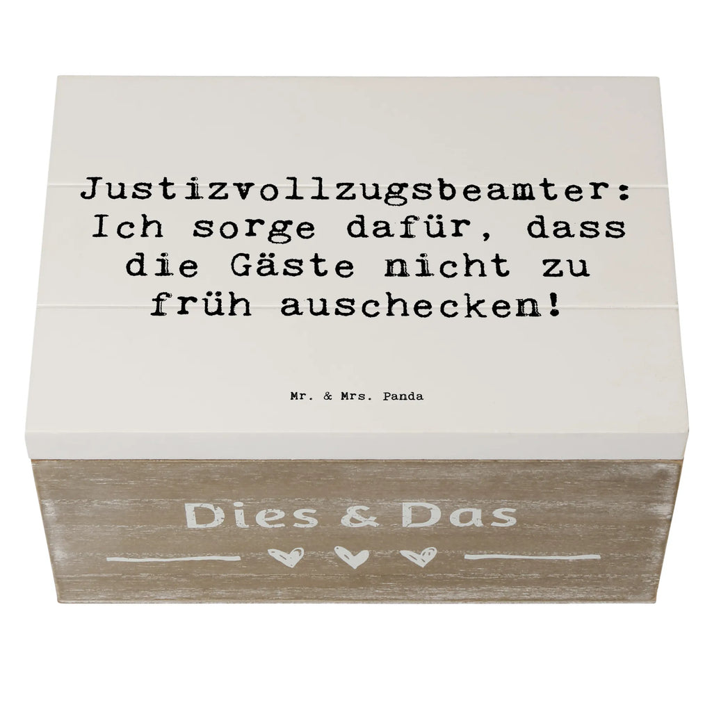 Holzkiste Spruch Justizvollzugsbeamter: Ich sorge dafür, dass die Gäste nicht zu früh auschecken! Holzkiste, Kiste, Schatzkiste, Truhe, Schatulle, XXL, Erinnerungsbox, Erinnerungskiste, Dekokiste, Aufbewahrungsbox, Geschenkbox, Geschenkdose, Beruf, Ausbildung, Jubiläum, Abschied, Rente, Kollege, Kollegin, Geschenk, Schenken, Arbeitskollege, Mitarbeiter, Firma, Danke, Dankeschön