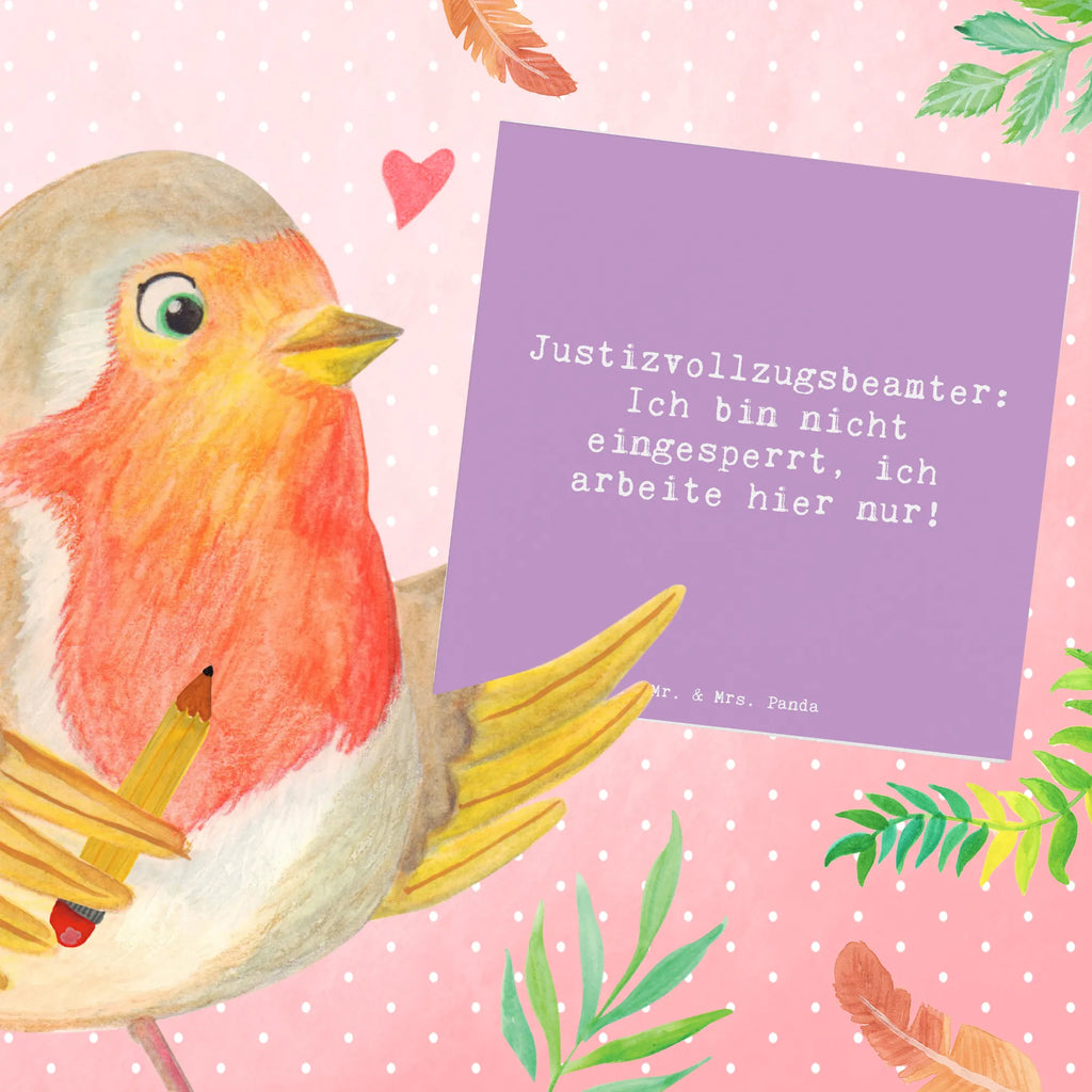 Deluxe Karte Spruch Justizvollzugsbeamter: Ich bin nicht eingesperrt, ich arbeite hier nur! Karte, Grußkarte, Klappkarte, Einladungskarte, Glückwunschkarte, Hochzeitskarte, Geburtstagskarte, Hochwertige Grußkarte, Hochwertige Klappkarte, Beruf, Ausbildung, Jubiläum, Abschied, Rente, Kollege, Kollegin, Geschenk, Schenken, Arbeitskollege, Mitarbeiter, Firma, Danke, Dankeschön