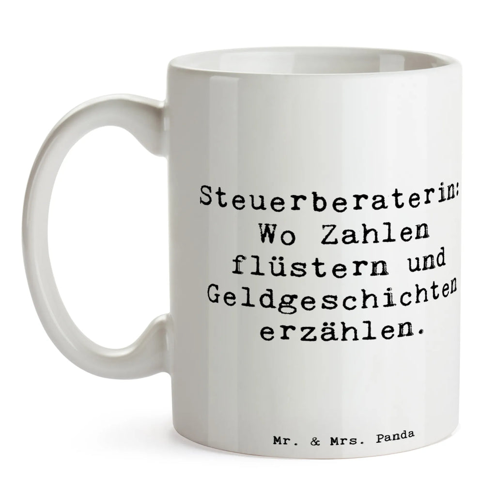 Tasse Spruch Steuerberaterin: Wo Zahlen flüstern und Geldgeschichten erzählen. Tasse, Kaffeetasse, Teetasse, Becher, Kaffeebecher, Teebecher, Keramiktasse, Porzellantasse, Büro Tasse, Geschenk Tasse, Tasse Sprüche, Tasse Motive, Kaffeetassen, Tasse bedrucken, Designer Tasse, Cappuccino Tassen, Schöne Teetassen, Beruf, Ausbildung, Jubiläum, Abschied, Rente, Kollege, Kollegin, Geschenk, Schenken, Arbeitskollege, Mitarbeiter, Firma, Danke, Dankeschön