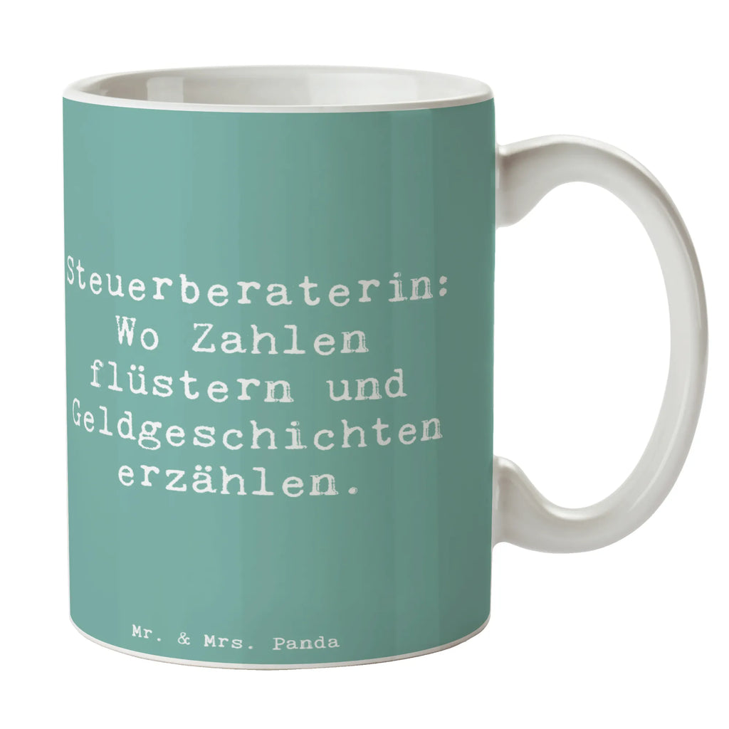 Tasse Spruch Steuerberaterin: Wo Zahlen flüstern und Geldgeschichten erzählen. Tasse, Kaffeetasse, Teetasse, Becher, Kaffeebecher, Teebecher, Keramiktasse, Porzellantasse, Büro Tasse, Geschenk Tasse, Tasse Sprüche, Tasse Motive, Kaffeetassen, Tasse bedrucken, Designer Tasse, Cappuccino Tassen, Schöne Teetassen, Beruf, Ausbildung, Jubiläum, Abschied, Rente, Kollege, Kollegin, Geschenk, Schenken, Arbeitskollege, Mitarbeiter, Firma, Danke, Dankeschön