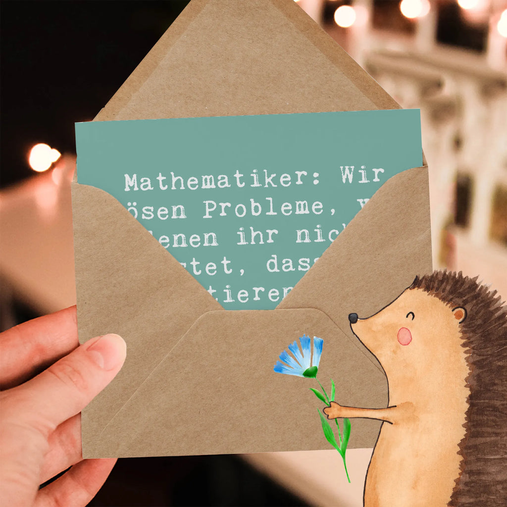 Deluxe Karte Spruch Mathematiker: Wir lösen Probleme, von denen ihr nicht wusstet, dass sie existieren, auf eine Art und Weise, die ihr nicht verstehen werdet! Karte, Grußkarte, Klappkarte, Einladungskarte, Glückwunschkarte, Hochzeitskarte, Geburtstagskarte, Hochwertige Grußkarte, Hochwertige Klappkarte, Beruf, Ausbildung, Jubiläum, Abschied, Rente, Kollege, Kollegin, Geschenk, Schenken, Arbeitskollege, Mitarbeiter, Firma, Danke, Dankeschön