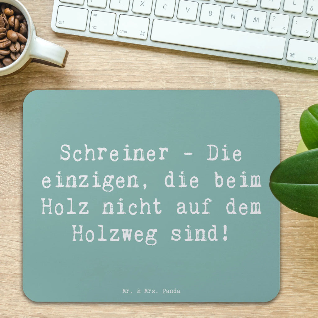 Mauspad Spruch Schreiner - Die einzigen, die beim Holz nicht auf dem Holzweg sind! Mousepad, Computer zubehör, Büroausstattung, PC Zubehör, Arbeitszimmer, Mauspad, Einzigartiges Mauspad, Designer Mauspad, Mausunterlage, Mauspad Büro, Beruf, Ausbildung, Jubiläum, Abschied, Rente, Kollege, Kollegin, Geschenk, Schenken, Arbeitskollege, Mitarbeiter, Firma, Danke, Dankeschön