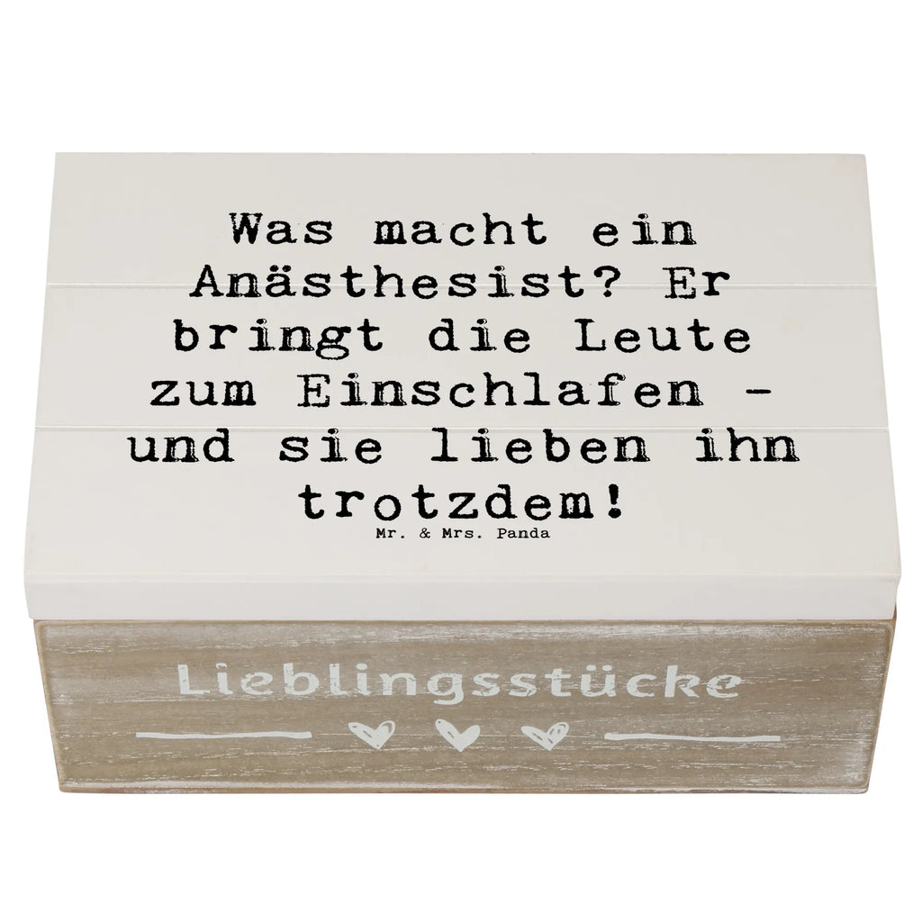 Holzkiste Spruch Was macht ein Anästhesist? Er bringt die Leute zum Einschlafen - und sie lieben ihn trotzdem! Holzkiste, Kiste, Schatzkiste, Truhe, Schatulle, XXL, Erinnerungsbox, Erinnerungskiste, Dekokiste, Aufbewahrungsbox, Geschenkbox, Geschenkdose, Beruf, Ausbildung, Jubiläum, Abschied, Rente, Kollege, Kollegin, Geschenk, Schenken, Arbeitskollege, Mitarbeiter, Firma, Danke, Dankeschön