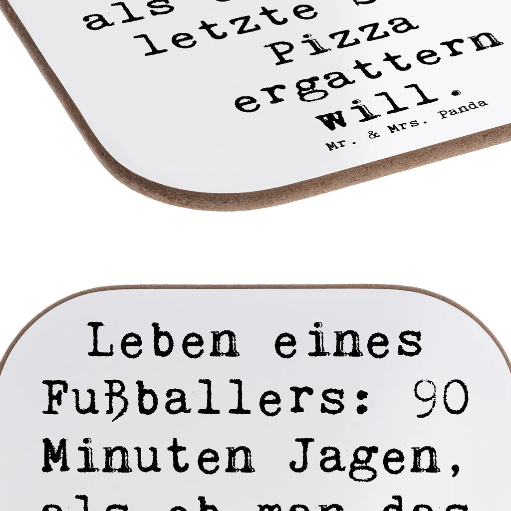 Untersetzer Spruch Leben eines Fußballers: 90 Minuten Jagen, als ob man das letzte Stück Pizza ergattern will. Untersetzer, Bierdeckel, Glasuntersetzer, Untersetzer Gläser, Getränkeuntersetzer, Untersetzer aus Holz, Untersetzer für Gläser, Korkuntersetzer, Untersetzer Holz, Holzuntersetzer, Tassen Untersetzer, Untersetzer Design, Beruf, Ausbildung, Jubiläum, Abschied, Rente, Kollege, Kollegin, Geschenk, Schenken, Arbeitskollege, Mitarbeiter, Firma, Danke, Dankeschön