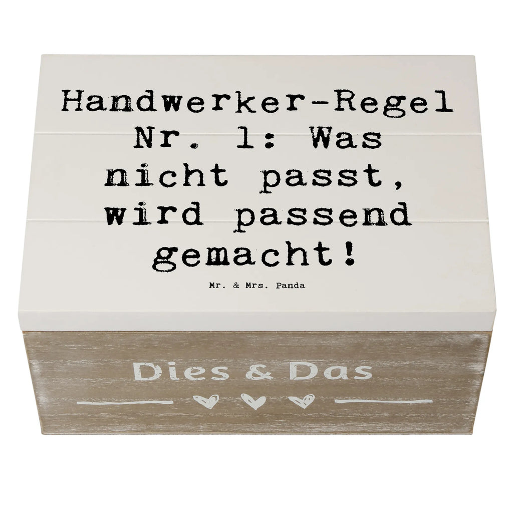 Holzkiste Spruch Handwerker-Regel Nr. 1: Was nicht passt, wird passend gemacht! Holzkiste, Kiste, Schatzkiste, Truhe, Schatulle, XXL, Erinnerungsbox, Erinnerungskiste, Dekokiste, Aufbewahrungsbox, Geschenkbox, Geschenkdose, Beruf, Ausbildung, Jubiläum, Abschied, Rente, Kollege, Kollegin, Geschenk, Schenken, Arbeitskollege, Mitarbeiter, Firma, Danke, Dankeschön