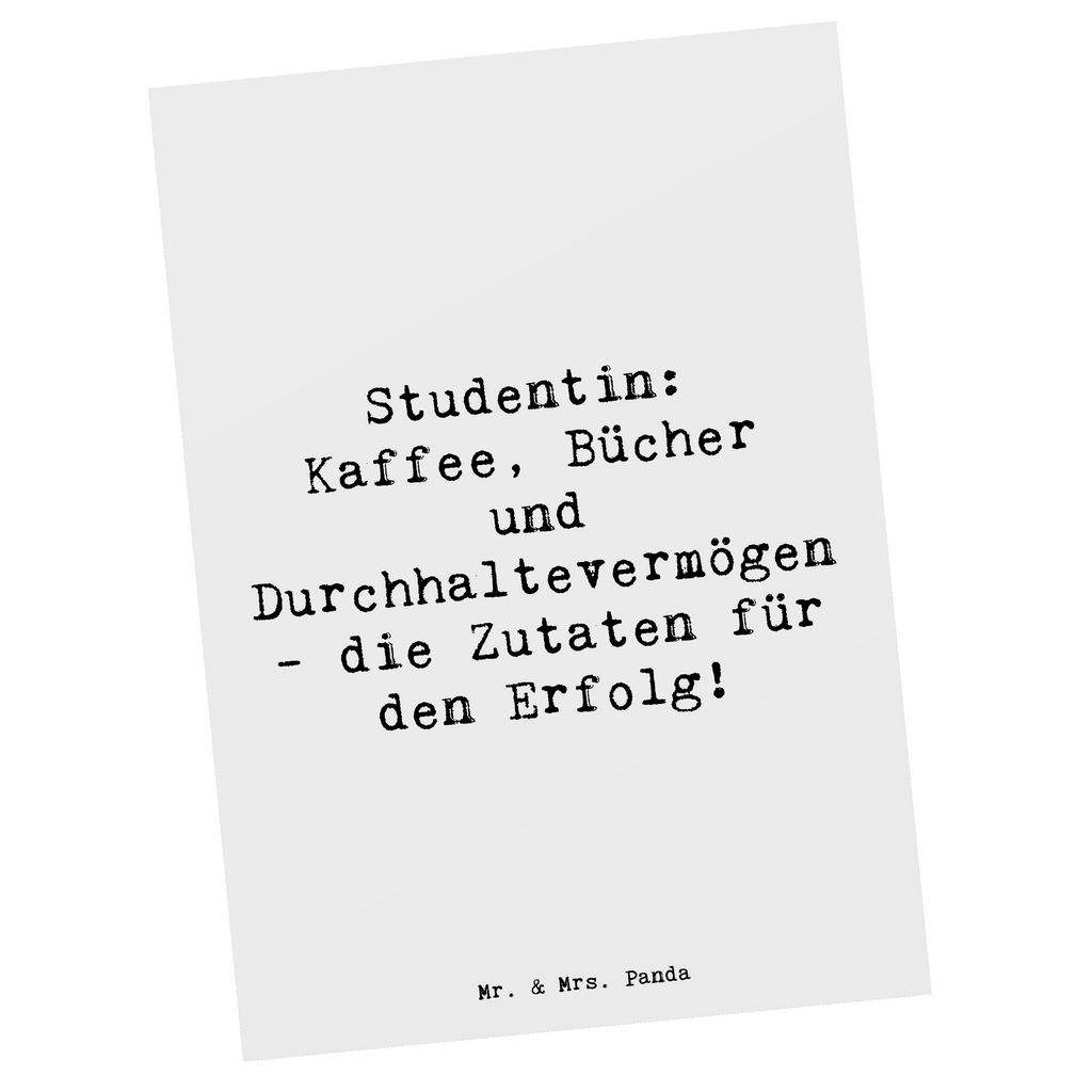 Postkarte Spruch Studentin: Kaffee, Bücher und Durchhaltevermögen - die Zutaten für den Erfolg! Postkarte, Karte, Geschenkkarte, Grußkarte, Einladung, Ansichtskarte, Geburtstagskarte, Einladungskarte, Dankeskarte, Ansichtskarten, Einladung Geburtstag, Einladungskarten Geburtstag, Beruf, Ausbildung, Jubiläum, Abschied, Rente, Kollege, Kollegin, Geschenk, Schenken, Arbeitskollege, Mitarbeiter, Firma, Danke, Dankeschön