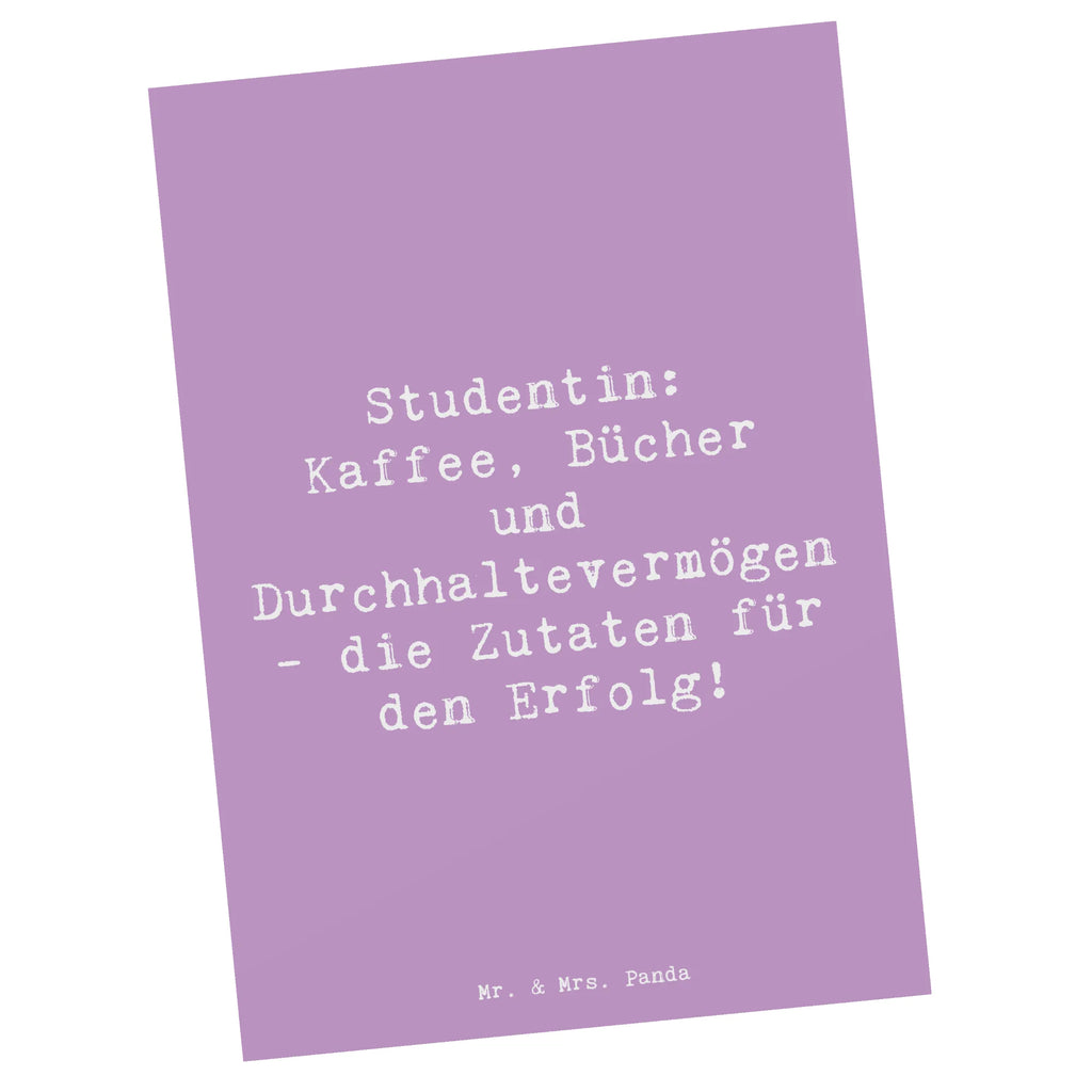 Postkarte Spruch Studentin: Kaffee, Bücher und Durchhaltevermögen - die Zutaten für den Erfolg! Postkarte, Karte, Geschenkkarte, Grußkarte, Einladung, Ansichtskarte, Geburtstagskarte, Einladungskarte, Dankeskarte, Ansichtskarten, Einladung Geburtstag, Einladungskarten Geburtstag, Beruf, Ausbildung, Jubiläum, Abschied, Rente, Kollege, Kollegin, Geschenk, Schenken, Arbeitskollege, Mitarbeiter, Firma, Danke, Dankeschön