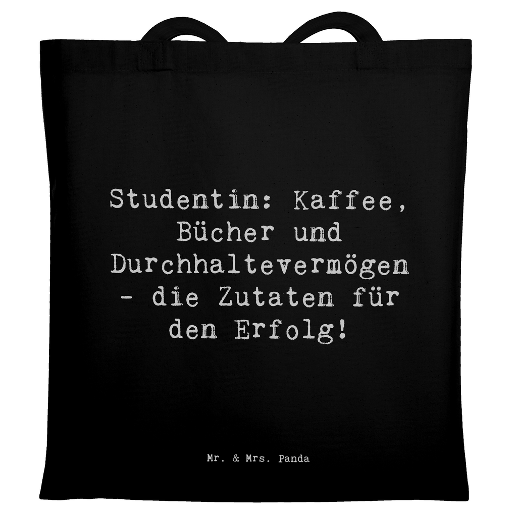 Tragetasche Spruch Studentin: Kaffee, Bücher und Durchhaltevermögen - die Zutaten für den Erfolg! Beuteltasche, Beutel, Einkaufstasche, Jutebeutel, Stoffbeutel, Tasche, Shopper, Umhängetasche, Strandtasche, Schultertasche, Stofftasche, Tragetasche, Badetasche, Jutetasche, Einkaufstüte, Laptoptasche, Beruf, Ausbildung, Jubiläum, Abschied, Rente, Kollege, Kollegin, Geschenk, Schenken, Arbeitskollege, Mitarbeiter, Firma, Danke, Dankeschön