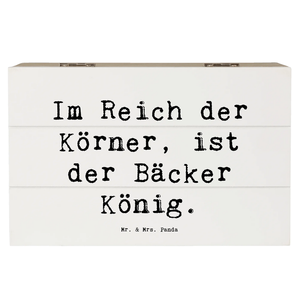 Holzkiste Spruch Im Reich der Körner, ist der Bäcker König. Holzkiste, Kiste, Schatzkiste, Truhe, Schatulle, XXL, Erinnerungsbox, Erinnerungskiste, Dekokiste, Aufbewahrungsbox, Geschenkbox, Geschenkdose, Beruf, Ausbildung, Jubiläum, Abschied, Rente, Kollege, Kollegin, Geschenk, Schenken, Arbeitskollege, Mitarbeiter, Firma, Danke, Dankeschön