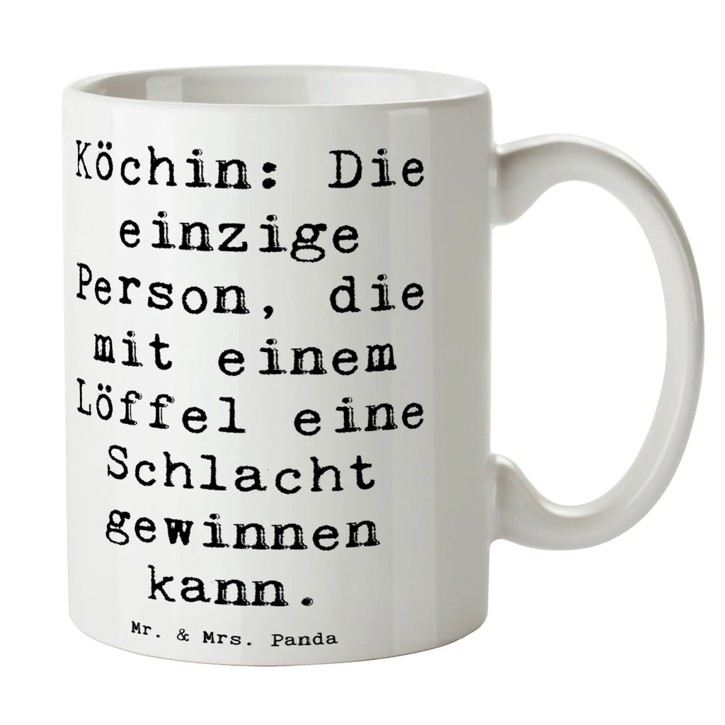 Tasse Spruch Köchin: Die einzige Person, die mit einem Löffel eine Schlacht gewinnen kann. Tasse, Kaffeetasse, Teetasse, Becher, Kaffeebecher, Teebecher, Keramiktasse, Porzellantasse, Büro Tasse, Geschenk Tasse, Tasse Sprüche, Tasse Motive, Kaffeetassen, Tasse bedrucken, Designer Tasse, Cappuccino Tassen, Schöne Teetassen, Beruf, Ausbildung, Jubiläum, Abschied, Rente, Kollege, Kollegin, Geschenk, Schenken, Arbeitskollege, Mitarbeiter, Firma, Danke, Dankeschön