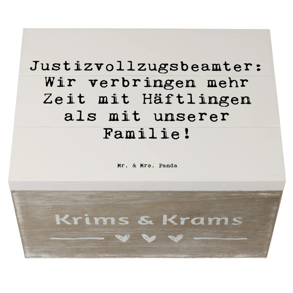 Holzkiste Spruch Justizvollzugsbeamter: Wir verbringen mehr Zeit mit Häftlingen als mit unserer Familie! Holzkiste, Kiste, Schatzkiste, Truhe, Schatulle, XXL, Erinnerungsbox, Erinnerungskiste, Dekokiste, Aufbewahrungsbox, Geschenkbox, Geschenkdose, Beruf, Ausbildung, Jubiläum, Abschied, Rente, Kollege, Kollegin, Geschenk, Schenken, Arbeitskollege, Mitarbeiter, Firma, Danke, Dankeschön