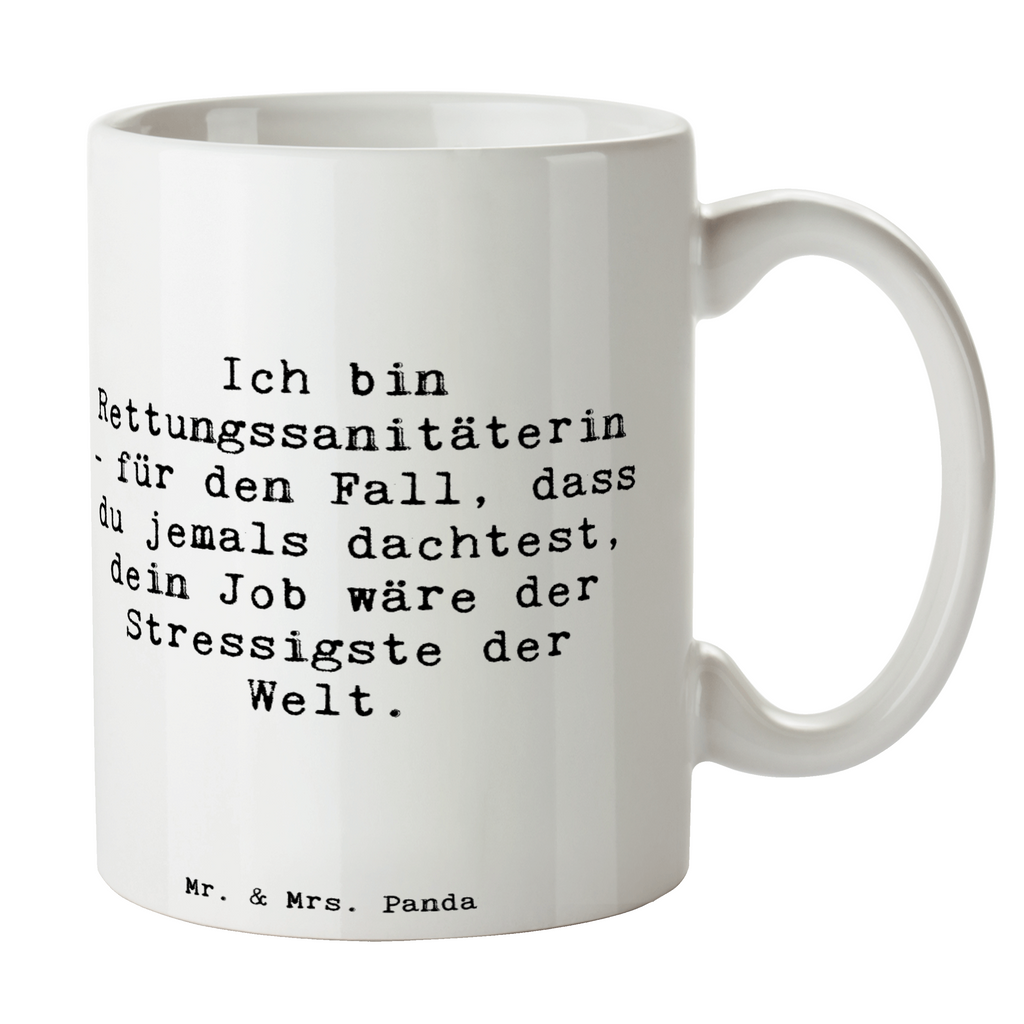 Tasse Spruch Ich bin Rettungssanitäterin - für den Fall, dass du jemals dachtest, dein Job wäre der Stressigste der Welt. Tasse, Kaffeetasse, Teetasse, Becher, Kaffeebecher, Teebecher, Keramiktasse, Porzellantasse, Büro Tasse, Geschenk Tasse, Tasse Sprüche, Tasse Motive, Kaffeetassen, Tasse bedrucken, Designer Tasse, Cappuccino Tassen, Schöne Teetassen, Beruf, Ausbildung, Jubiläum, Abschied, Rente, Kollege, Kollegin, Geschenk, Schenken, Arbeitskollege, Mitarbeiter, Firma, Danke, Dankeschön