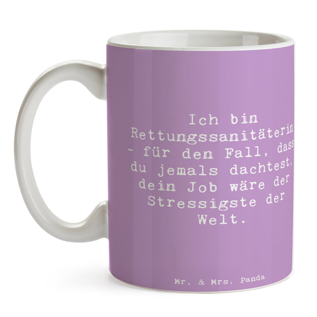 Tasse Spruch Ich bin Rettungssanitäterin - für den Fall, dass du jemals dachtest, dein Job wäre der Stressigste der Welt. Tasse, Kaffeetasse, Teetasse, Becher, Kaffeebecher, Teebecher, Keramiktasse, Porzellantasse, Büro Tasse, Geschenk Tasse, Tasse Sprüche, Tasse Motive, Kaffeetassen, Tasse bedrucken, Designer Tasse, Cappuccino Tassen, Schöne Teetassen, Beruf, Ausbildung, Jubiläum, Abschied, Rente, Kollege, Kollegin, Geschenk, Schenken, Arbeitskollege, Mitarbeiter, Firma, Danke, Dankeschön