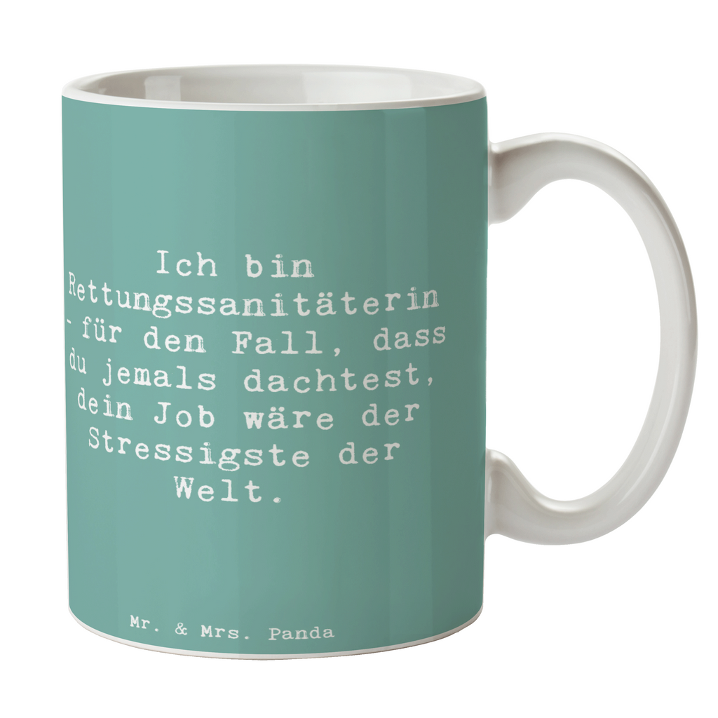 Tasse Spruch Ich bin Rettungssanitäterin - für den Fall, dass du jemals dachtest, dein Job wäre der Stressigste der Welt. Tasse, Kaffeetasse, Teetasse, Becher, Kaffeebecher, Teebecher, Keramiktasse, Porzellantasse, Büro Tasse, Geschenk Tasse, Tasse Sprüche, Tasse Motive, Kaffeetassen, Tasse bedrucken, Designer Tasse, Cappuccino Tassen, Schöne Teetassen, Beruf, Ausbildung, Jubiläum, Abschied, Rente, Kollege, Kollegin, Geschenk, Schenken, Arbeitskollege, Mitarbeiter, Firma, Danke, Dankeschön