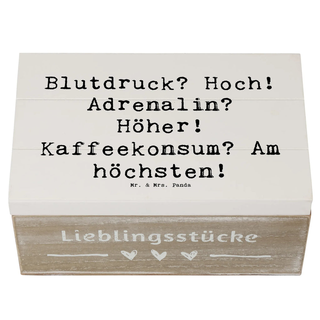 Holzkiste Spruch Blutdruck? Hoch! Adrenalin? Höher! Kaffeekonsum? Am höchsten! Holzkiste, Kiste, Schatzkiste, Truhe, Schatulle, XXL, Erinnerungsbox, Erinnerungskiste, Dekokiste, Aufbewahrungsbox, Geschenkbox, Geschenkdose, Beruf, Ausbildung, Jubiläum, Abschied, Rente, Kollege, Kollegin, Geschenk, Schenken, Arbeitskollege, Mitarbeiter, Firma, Danke, Dankeschön