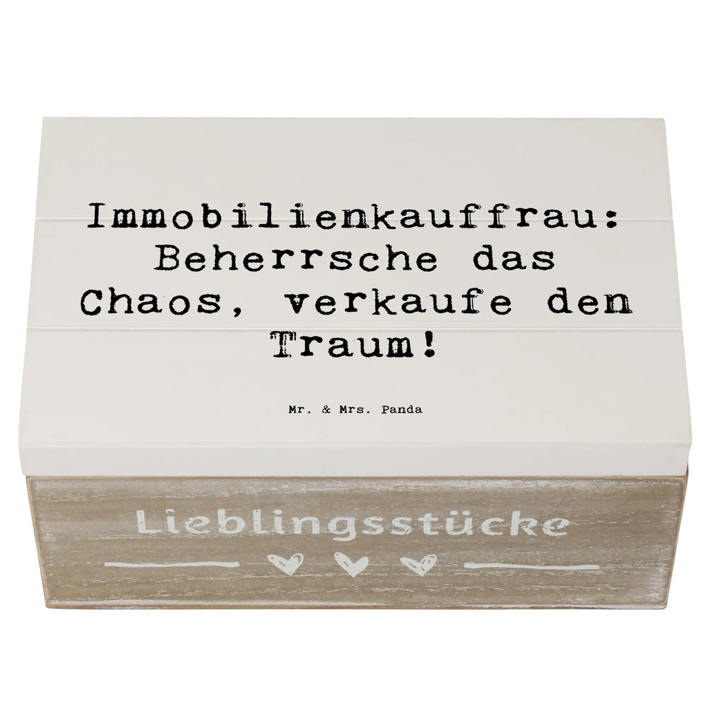 Holzkiste Spruch Immobilienkauffrau: Beherrsche das Chaos, verkaufe den Traum! Holzkiste, Kiste, Schatzkiste, Truhe, Schatulle, XXL, Erinnerungsbox, Erinnerungskiste, Dekokiste, Aufbewahrungsbox, Geschenkbox, Geschenkdose, Beruf, Ausbildung, Jubiläum, Abschied, Rente, Kollege, Kollegin, Geschenk, Schenken, Arbeitskollege, Mitarbeiter, Firma, Danke, Dankeschön