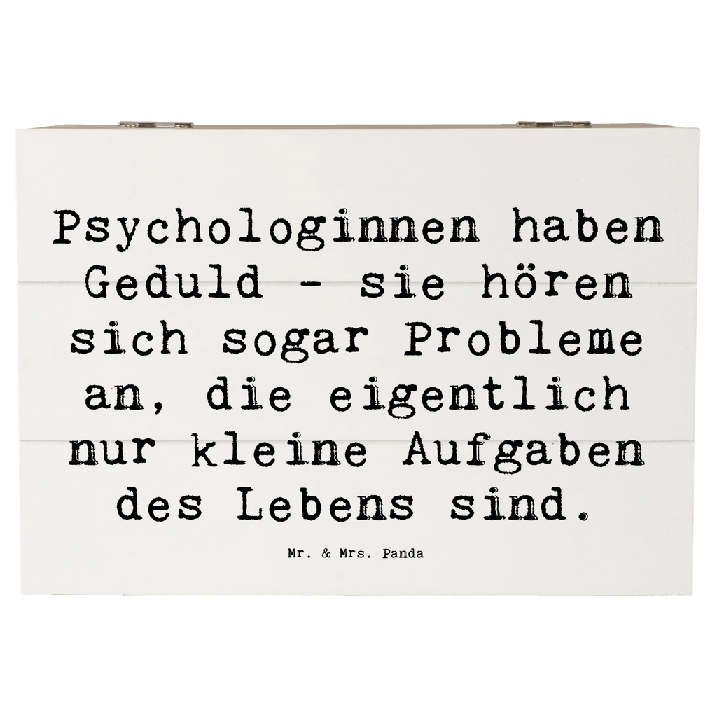 Holzkiste Spruch Geduldige Psychologin Holzkiste, Kiste, Schatzkiste, Truhe, Schatulle, XXL, Erinnerungsbox, Erinnerungskiste, Dekokiste, Aufbewahrungsbox, Geschenkbox, Geschenkdose, Beruf, Ausbildung, Jubiläum, Abschied, Rente, Kollege, Kollegin, Geschenk, Schenken, Arbeitskollege, Mitarbeiter, Firma, Danke, Dankeschön