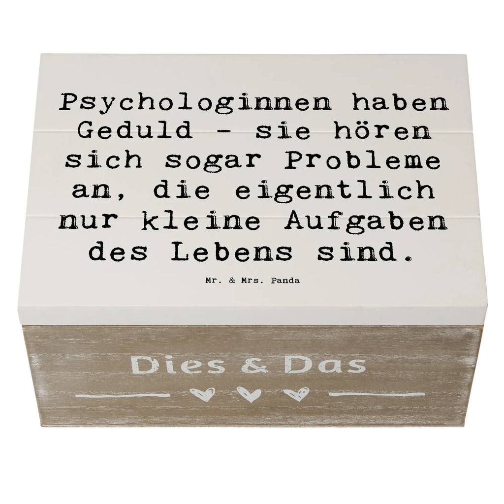 Holzkiste Spruch Geduldige Psychologin Holzkiste, Kiste, Schatzkiste, Truhe, Schatulle, XXL, Erinnerungsbox, Erinnerungskiste, Dekokiste, Aufbewahrungsbox, Geschenkbox, Geschenkdose, Beruf, Ausbildung, Jubiläum, Abschied, Rente, Kollege, Kollegin, Geschenk, Schenken, Arbeitskollege, Mitarbeiter, Firma, Danke, Dankeschön