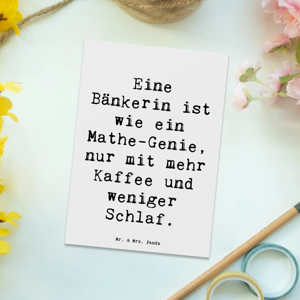 Postkarte Spruch Bänkerin Genie Postkarte, Karte, Geschenkkarte, Grußkarte, Einladung, Ansichtskarte, Geburtstagskarte, Einladungskarte, Dankeskarte, Ansichtskarten, Einladung Geburtstag, Einladungskarten Geburtstag, Beruf, Ausbildung, Jubiläum, Abschied, Rente, Kollege, Kollegin, Geschenk, Schenken, Arbeitskollege, Mitarbeiter, Firma, Danke, Dankeschön