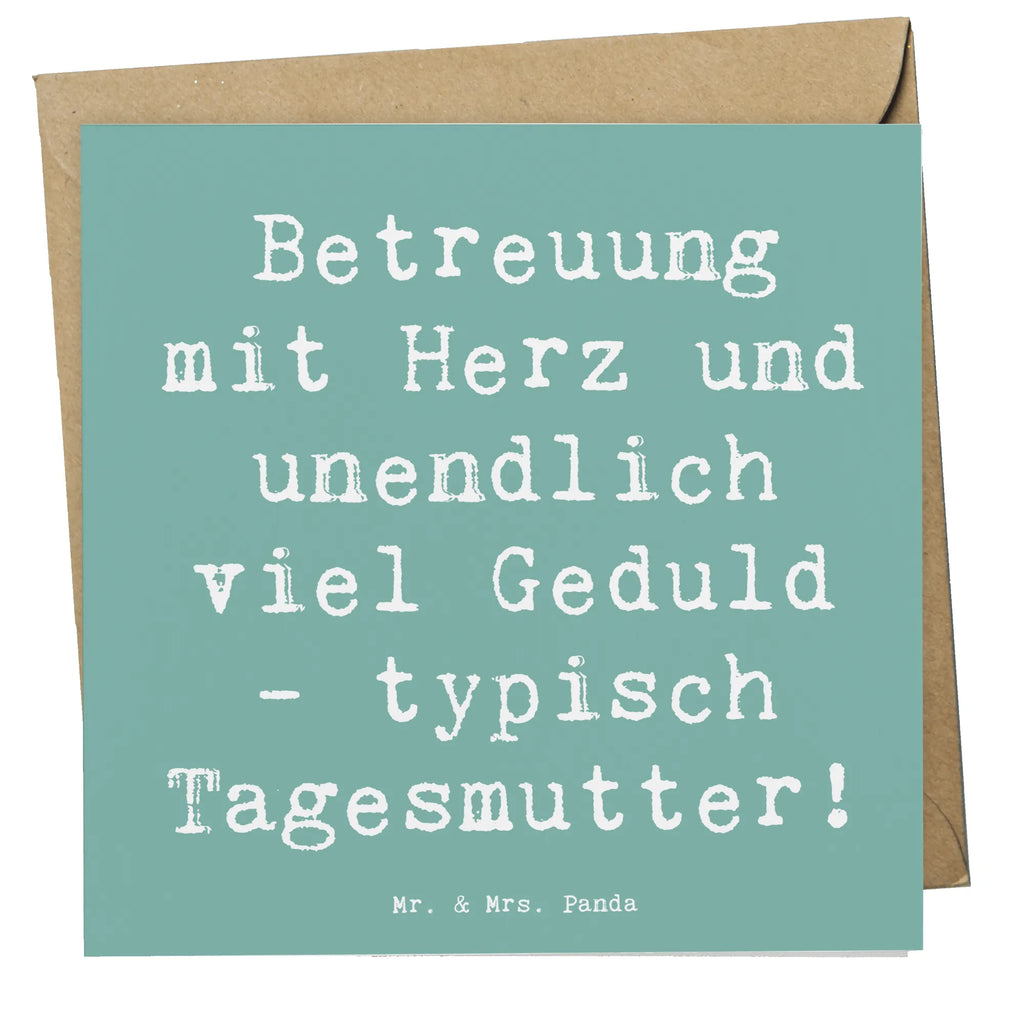 Deluxe Karte Spruch Tagesmutter Liebe Karte, Grußkarte, Klappkarte, Einladungskarte, Glückwunschkarte, Hochzeitskarte, Geburtstagskarte, Hochwertige Grußkarte, Hochwertige Klappkarte, Beruf, Ausbildung, Jubiläum, Abschied, Rente, Kollege, Kollegin, Geschenk, Schenken, Arbeitskollege, Mitarbeiter, Firma, Danke, Dankeschön