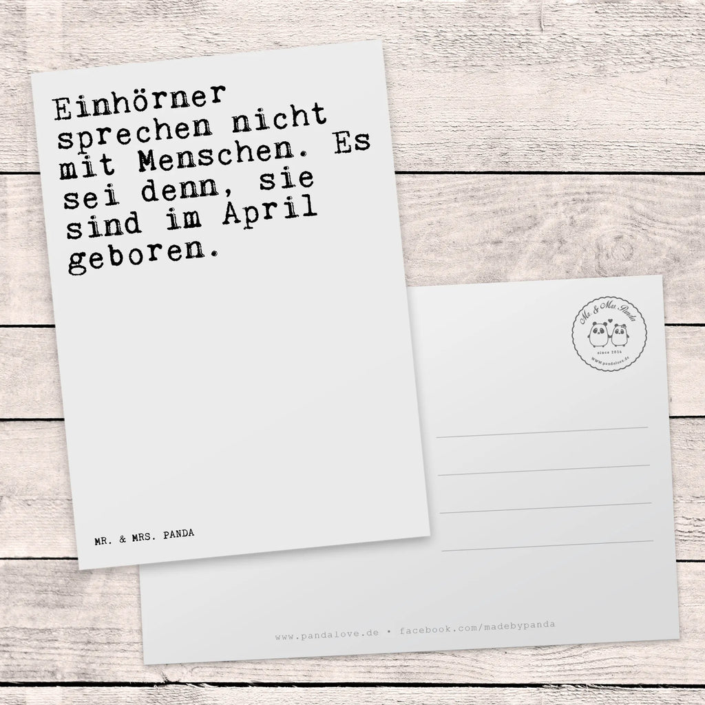 Postkarte Sprüche und Zitate Einhörner sprechen nicht mit Menschen. Es sei denn, sie sind im April geboren. Postkarte, Karte, Geschenkkarte, Grußkarte, Einladung, Ansichtskarte, Geburtstagskarte, Einladungskarte, Dankeskarte, Ansichtskarten, Einladung Geburtstag, Einladungskarten Geburtstag, Spruch, Sprüche, lustige Sprüche, Weisheiten, Zitate, Spruch Geschenke, Spruch Sprüche Weisheiten Zitate Lustig Weisheit Worte