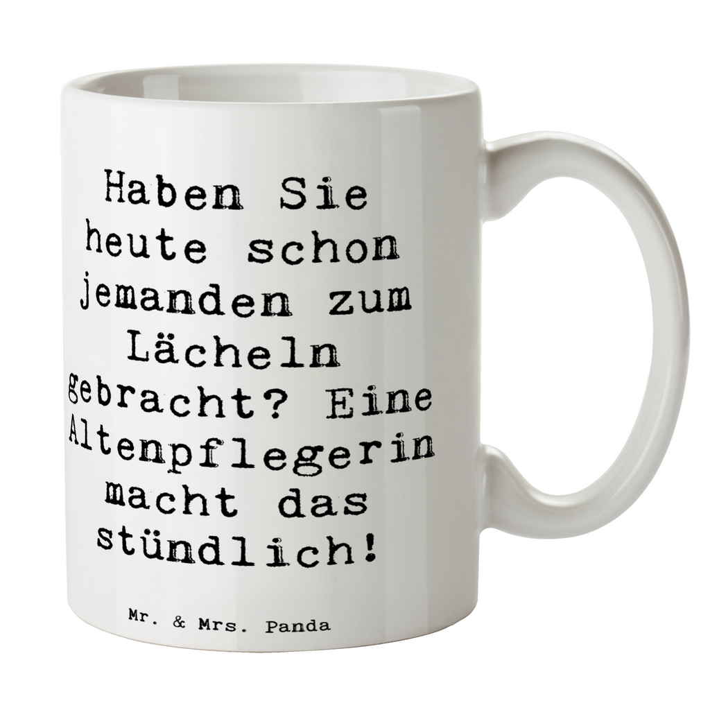 Tasse Spruch Altenpflegerin Lächeln Tasse, Kaffeetasse, Teetasse, Becher, Kaffeebecher, Teebecher, Keramiktasse, Porzellantasse, Büro Tasse, Geschenk Tasse, Tasse Sprüche, Tasse Motive, Kaffeetassen, Tasse bedrucken, Designer Tasse, Cappuccino Tassen, Schöne Teetassen, Beruf, Ausbildung, Jubiläum, Abschied, Rente, Kollege, Kollegin, Geschenk, Schenken, Arbeitskollege, Mitarbeiter, Firma, Danke, Dankeschön