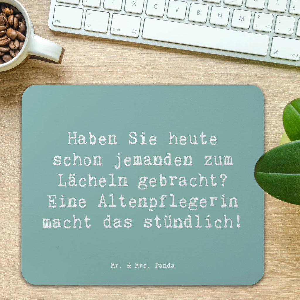 Mauspad Spruch Altenpflegerin Lächeln Mousepad, Computer zubehör, Büroausstattung, PC Zubehör, Arbeitszimmer, Mauspad, Einzigartiges Mauspad, Designer Mauspad, Mausunterlage, Mauspad Büro, Beruf, Ausbildung, Jubiläum, Abschied, Rente, Kollege, Kollegin, Geschenk, Schenken, Arbeitskollege, Mitarbeiter, Firma, Danke, Dankeschön