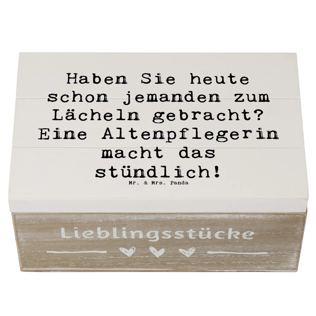 Holzkiste Spruch Altenpflegerin Lächeln Holzkiste, Kiste, Schatzkiste, Truhe, Schatulle, XXL, Erinnerungsbox, Erinnerungskiste, Dekokiste, Aufbewahrungsbox, Geschenkbox, Geschenkdose, Beruf, Ausbildung, Jubiläum, Abschied, Rente, Kollege, Kollegin, Geschenk, Schenken, Arbeitskollege, Mitarbeiter, Firma, Danke, Dankeschön