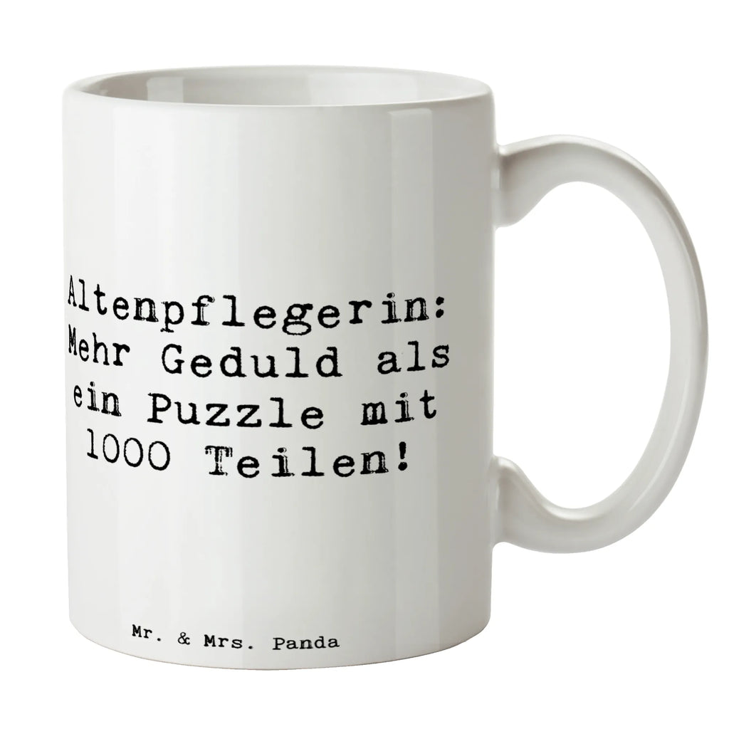 Tasse Spruch Altenpflegerin Geduld Tasse, Kaffeetasse, Teetasse, Becher, Kaffeebecher, Teebecher, Keramiktasse, Porzellantasse, Büro Tasse, Geschenk Tasse, Tasse Sprüche, Tasse Motive, Kaffeetassen, Tasse bedrucken, Designer Tasse, Cappuccino Tassen, Schöne Teetassen, Beruf, Ausbildung, Jubiläum, Abschied, Rente, Kollege, Kollegin, Geschenk, Schenken, Arbeitskollege, Mitarbeiter, Firma, Danke, Dankeschön