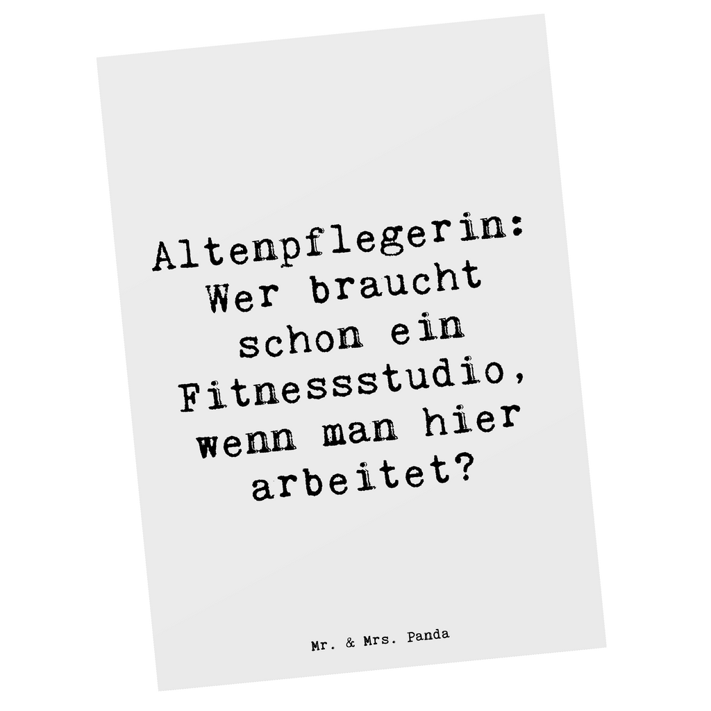 Postkarte Spruch Altenpflegerin Fitness Postkarte, Karte, Geschenkkarte, Grußkarte, Einladung, Ansichtskarte, Geburtstagskarte, Einladungskarte, Dankeskarte, Ansichtskarten, Einladung Geburtstag, Einladungskarten Geburtstag, Beruf, Ausbildung, Jubiläum, Abschied, Rente, Kollege, Kollegin, Geschenk, Schenken, Arbeitskollege, Mitarbeiter, Firma, Danke, Dankeschön