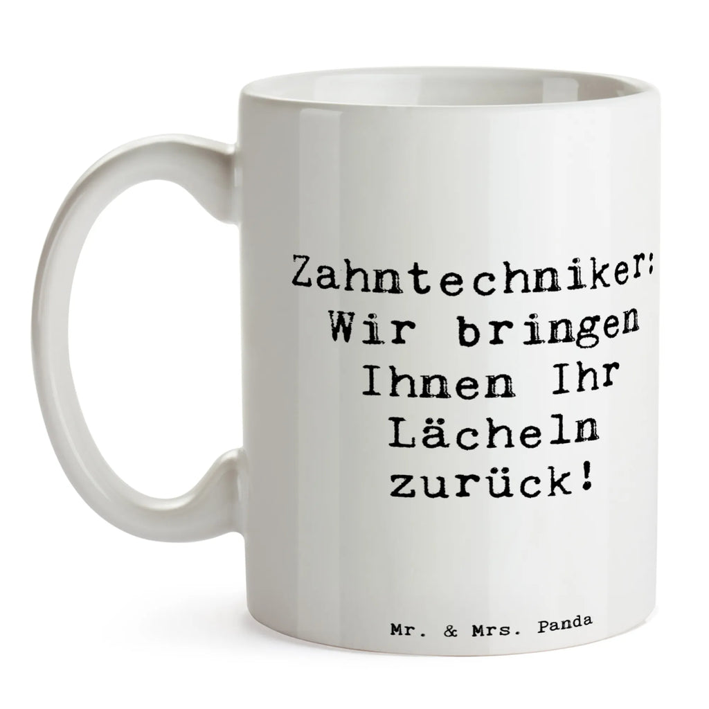 Tasse Spruch Zahntechniker: Wir bringen Ihnen Ihr Lächeln zurück! Tasse, Kaffeetasse, Teetasse, Becher, Kaffeebecher, Teebecher, Keramiktasse, Porzellantasse, Büro Tasse, Geschenk Tasse, Tasse Sprüche, Tasse Motive, Kaffeetassen, Tasse bedrucken, Designer Tasse, Cappuccino Tassen, Schöne Teetassen, Beruf, Ausbildung, Jubiläum, Abschied, Rente, Kollege, Kollegin, Geschenk, Schenken, Arbeitskollege, Mitarbeiter, Firma, Danke, Dankeschön