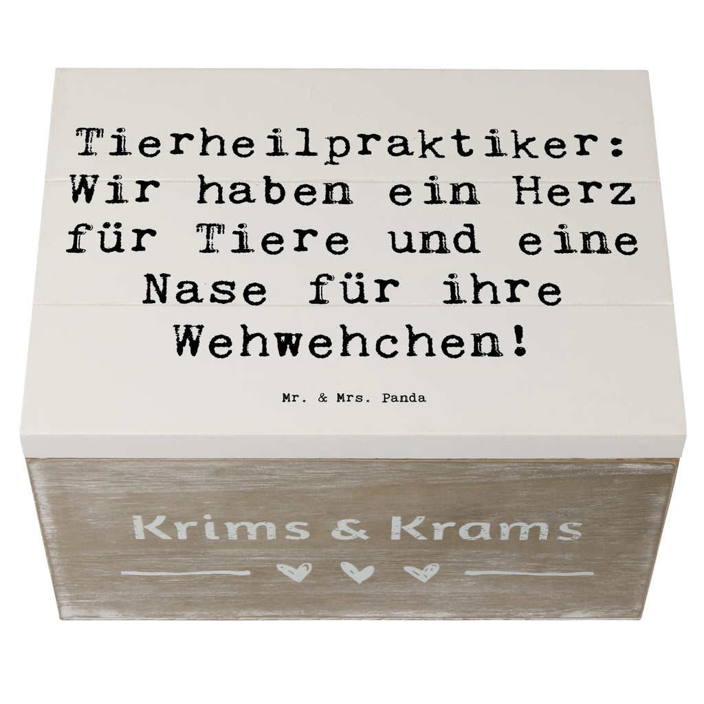 Holzkiste Spruch Tierheilpraktiker: Wir haben ein Herz für Tiere und eine Nase für ihre Wehwehchen! Holzkiste, Kiste, Schatzkiste, Truhe, Schatulle, XXL, Erinnerungsbox, Erinnerungskiste, Dekokiste, Aufbewahrungsbox, Geschenkbox, Geschenkdose, Beruf, Ausbildung, Jubiläum, Abschied, Rente, Kollege, Kollegin, Geschenk, Schenken, Arbeitskollege, Mitarbeiter, Firma, Danke, Dankeschön