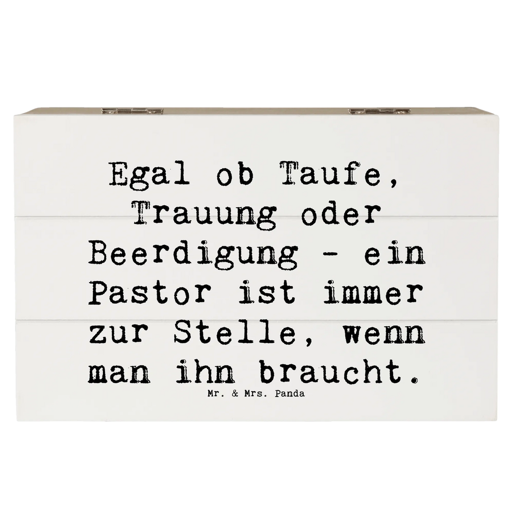 Holzkiste Spruch Egal ob Taufe, Trauung oder Beerdigung - ein Pastor ist immer zur Stelle, wenn man ihn braucht. Holzkiste, Kiste, Schatzkiste, Truhe, Schatulle, XXL, Erinnerungsbox, Erinnerungskiste, Dekokiste, Aufbewahrungsbox, Geschenkbox, Geschenkdose, Beruf, Ausbildung, Jubiläum, Abschied, Rente, Kollege, Kollegin, Geschenk, Schenken, Arbeitskollege, Mitarbeiter, Firma, Danke, Dankeschön