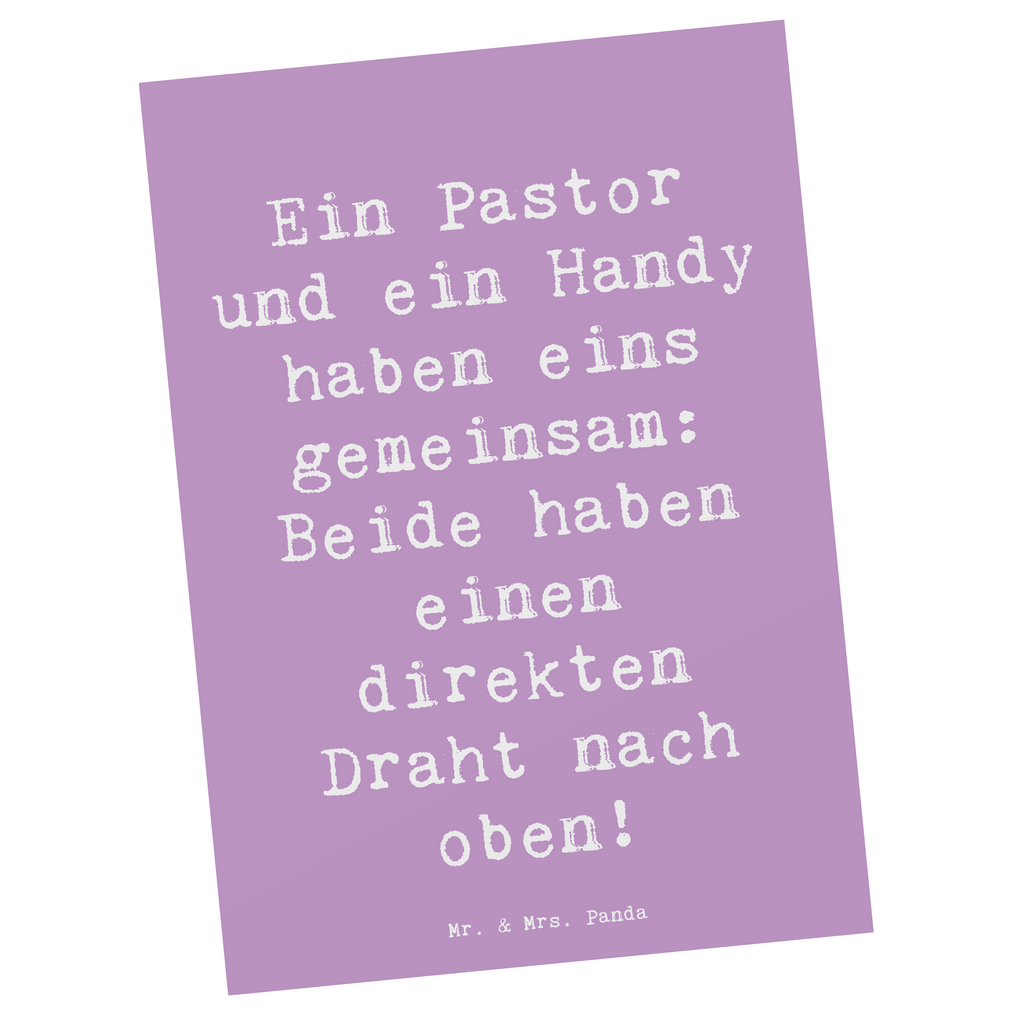 Postkarte Spruch Ein Pastor und ein Handy haben eins gemeinsam: Beide haben einen direkten Draht nach oben! Postkarte, Karte, Geschenkkarte, Grußkarte, Einladung, Ansichtskarte, Geburtstagskarte, Einladungskarte, Dankeskarte, Ansichtskarten, Einladung Geburtstag, Einladungskarten Geburtstag, Beruf, Ausbildung, Jubiläum, Abschied, Rente, Kollege, Kollegin, Geschenk, Schenken, Arbeitskollege, Mitarbeiter, Firma, Danke, Dankeschön