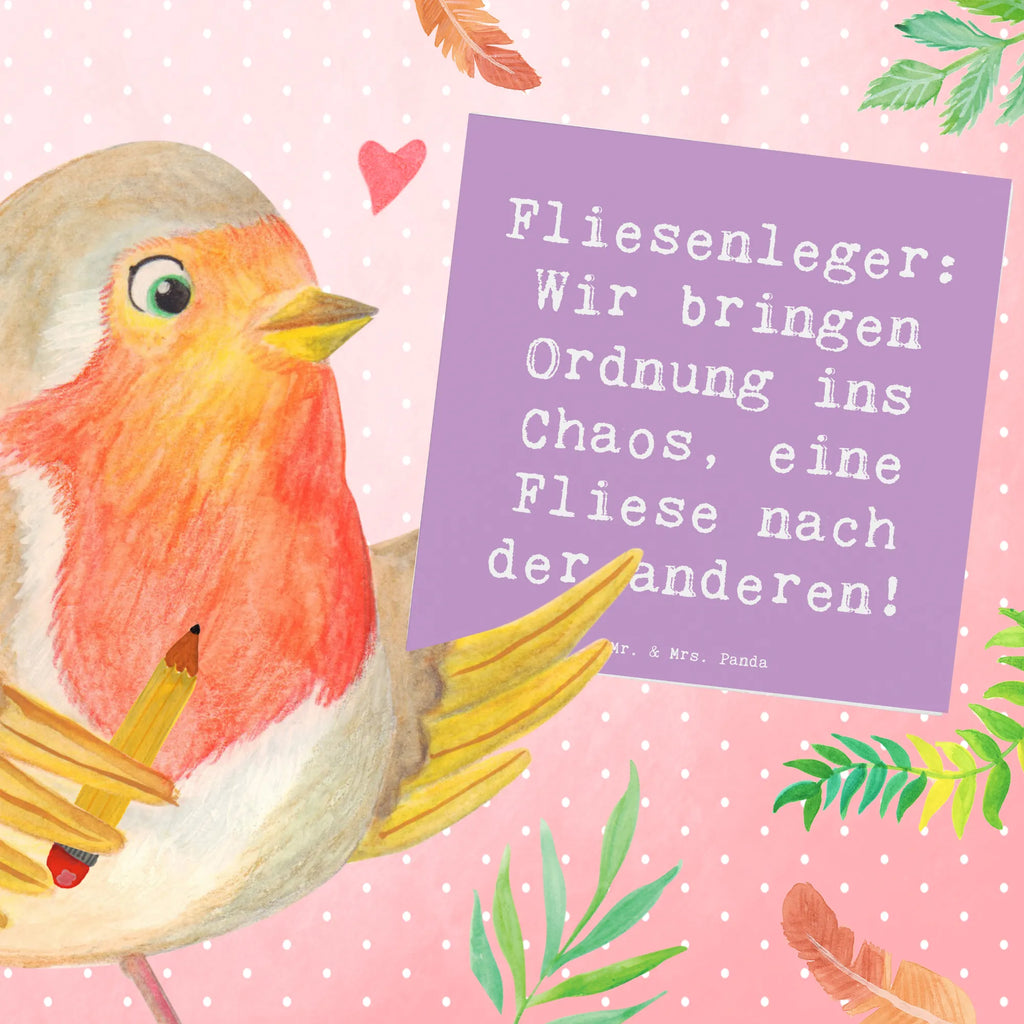 Deluxe Karte Spruch Fliesenleger: Wir bringen Ordnung ins Chaos, eine Fliese nach der anderen! Karte, Grußkarte, Klappkarte, Einladungskarte, Glückwunschkarte, Hochzeitskarte, Geburtstagskarte, Hochwertige Grußkarte, Hochwertige Klappkarte, Beruf, Ausbildung, Jubiläum, Abschied, Rente, Kollege, Kollegin, Geschenk, Schenken, Arbeitskollege, Mitarbeiter, Firma, Danke, Dankeschön
