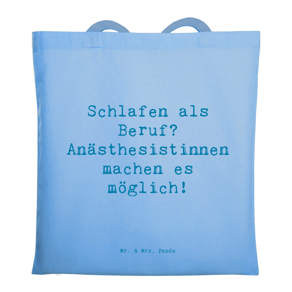 Tragetasche Spruch Schlafen als Beruf? Anästhesistinnen machen es möglich! Beuteltasche, Beutel, Einkaufstasche, Jutebeutel, Stoffbeutel, Tasche, Shopper, Umhängetasche, Strandtasche, Schultertasche, Stofftasche, Tragetasche, Badetasche, Jutetasche, Einkaufstüte, Laptoptasche, Beruf, Ausbildung, Jubiläum, Abschied, Rente, Kollege, Kollegin, Geschenk, Schenken, Arbeitskollege, Mitarbeiter, Firma, Danke, Dankeschön