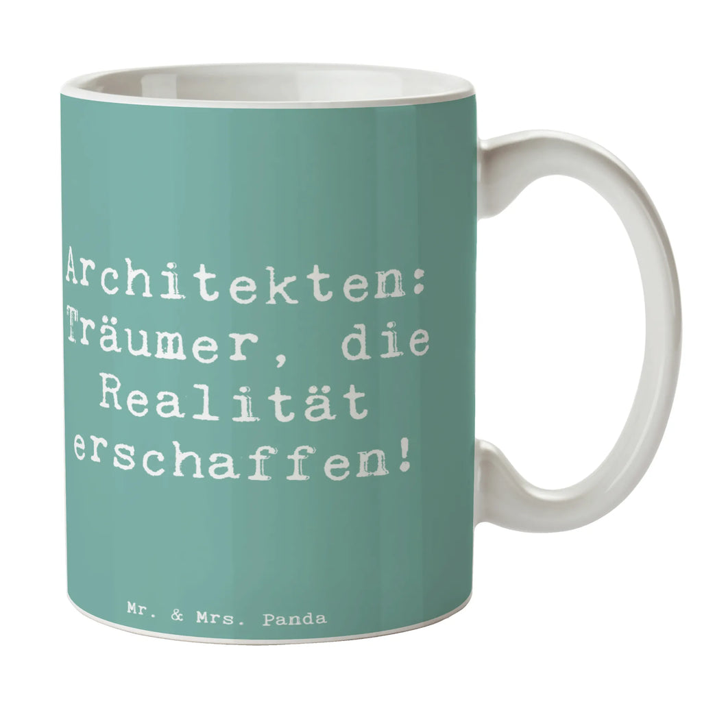 Tasse Spruch Architekten: Träumer, die Realität erschaffen! Tasse, Kaffeetasse, Teetasse, Becher, Kaffeebecher, Teebecher, Keramiktasse, Porzellantasse, Büro Tasse, Geschenk Tasse, Tasse Sprüche, Tasse Motive, Kaffeetassen, Tasse bedrucken, Designer Tasse, Cappuccino Tassen, Schöne Teetassen, Beruf, Ausbildung, Jubiläum, Abschied, Rente, Kollege, Kollegin, Geschenk, Schenken, Arbeitskollege, Mitarbeiter, Firma, Danke, Dankeschön