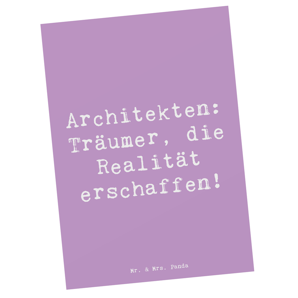 Postkarte Spruch Architekten: Träumer, die Realität erschaffen! Postkarte, Karte, Geschenkkarte, Grußkarte, Einladung, Ansichtskarte, Geburtstagskarte, Einladungskarte, Dankeskarte, Ansichtskarten, Einladung Geburtstag, Einladungskarten Geburtstag, Beruf, Ausbildung, Jubiläum, Abschied, Rente, Kollege, Kollegin, Geschenk, Schenken, Arbeitskollege, Mitarbeiter, Firma, Danke, Dankeschön