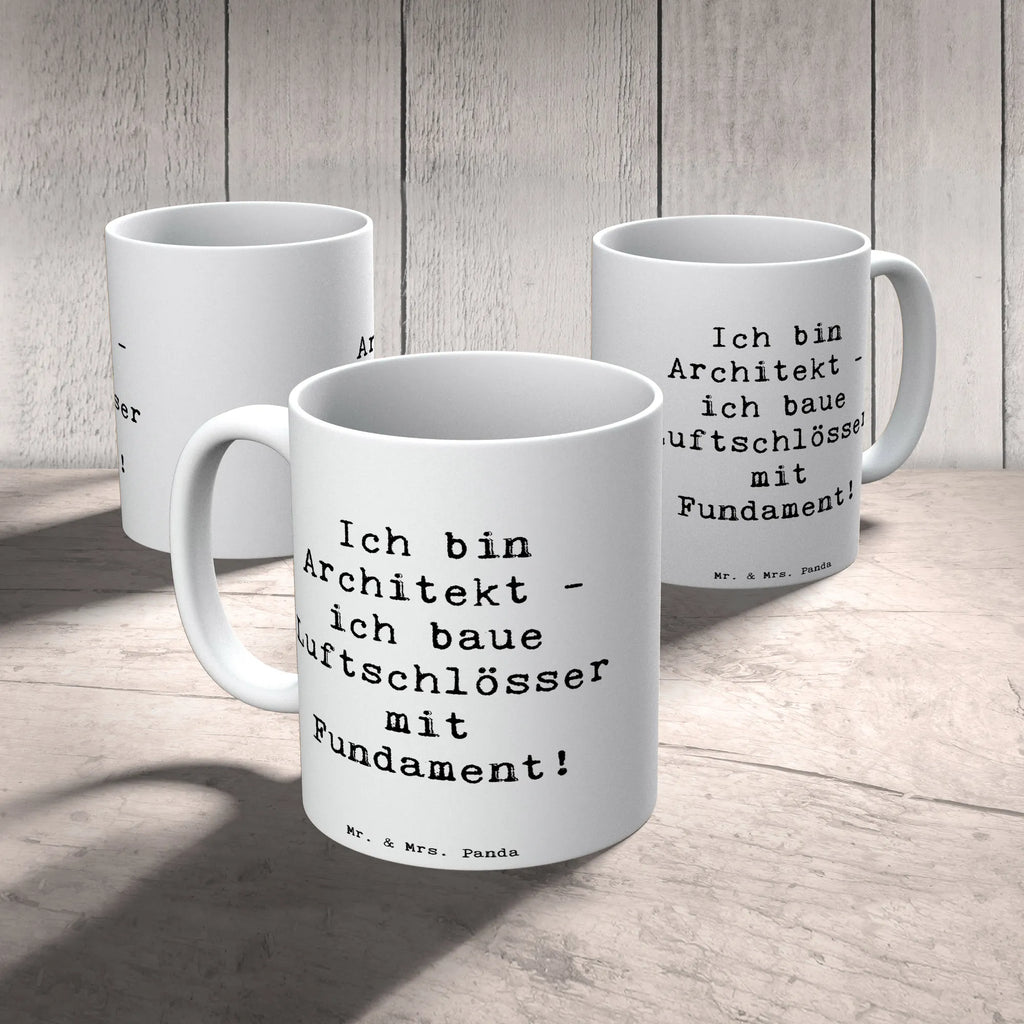 Tasse Spruch Ich bin Architekt - ich baue Luftschlösser mit Fundament! Tasse, Kaffeetasse, Teetasse, Becher, Kaffeebecher, Teebecher, Keramiktasse, Porzellantasse, Büro Tasse, Geschenk Tasse, Tasse Sprüche, Tasse Motive, Kaffeetassen, Tasse bedrucken, Designer Tasse, Cappuccino Tassen, Schöne Teetassen, Beruf, Ausbildung, Jubiläum, Abschied, Rente, Kollege, Kollegin, Geschenk, Schenken, Arbeitskollege, Mitarbeiter, Firma, Danke, Dankeschön