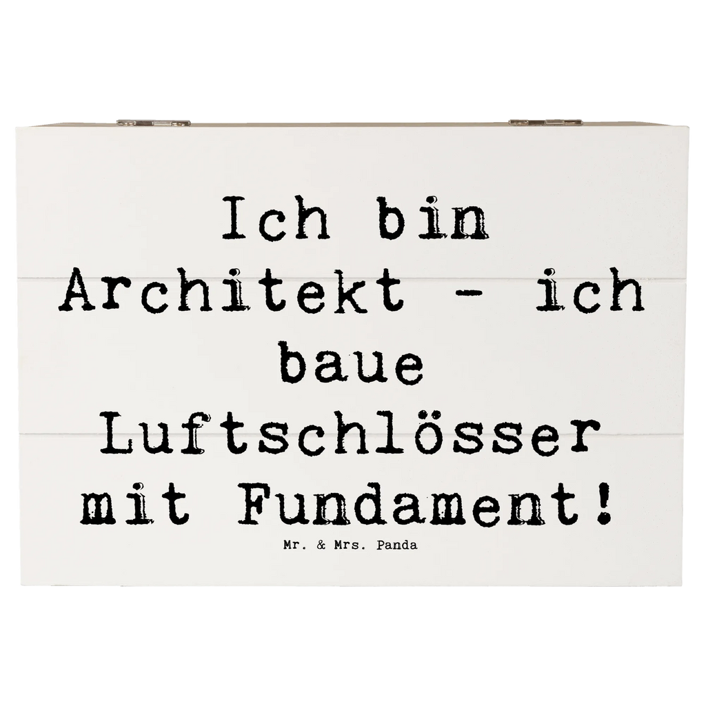 Holzkiste Spruch Ich bin Architekt - ich baue Luftschlösser mit Fundament! Holzkiste, Kiste, Schatzkiste, Truhe, Schatulle, XXL, Erinnerungsbox, Erinnerungskiste, Dekokiste, Aufbewahrungsbox, Geschenkbox, Geschenkdose, Beruf, Ausbildung, Jubiläum, Abschied, Rente, Kollege, Kollegin, Geschenk, Schenken, Arbeitskollege, Mitarbeiter, Firma, Danke, Dankeschön