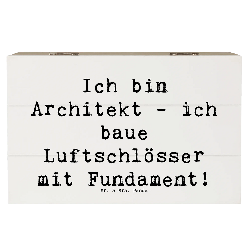 Holzkiste Spruch Ich bin Architekt - ich baue Luftschlösser mit Fundament! Holzkiste, Kiste, Schatzkiste, Truhe, Schatulle, XXL, Erinnerungsbox, Erinnerungskiste, Dekokiste, Aufbewahrungsbox, Geschenkbox, Geschenkdose, Beruf, Ausbildung, Jubiläum, Abschied, Rente, Kollege, Kollegin, Geschenk, Schenken, Arbeitskollege, Mitarbeiter, Firma, Danke, Dankeschön