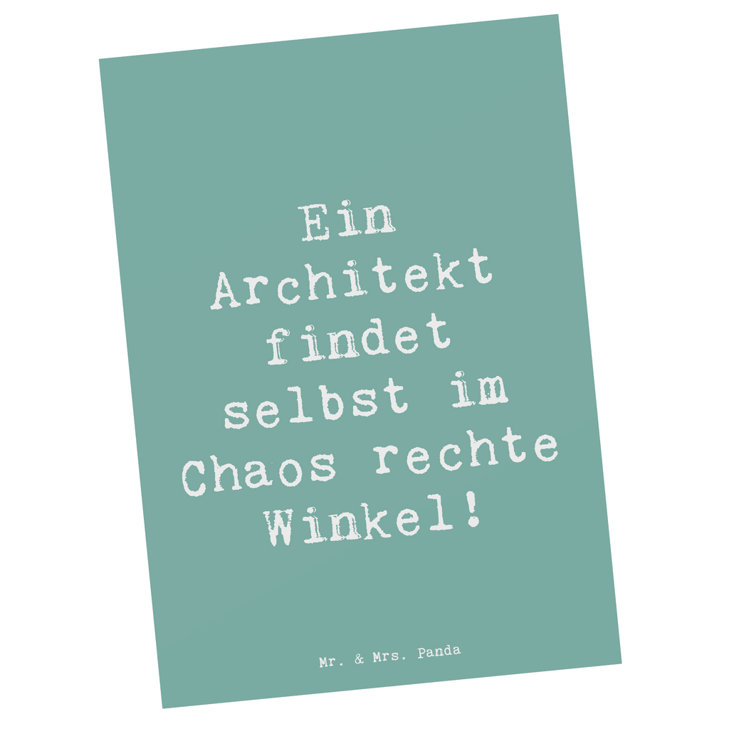 Postkarte Spruch Ein Architekt findet selbst im Chaos rechte Winkel! Postkarte, Karte, Geschenkkarte, Grußkarte, Einladung, Ansichtskarte, Geburtstagskarte, Einladungskarte, Dankeskarte, Ansichtskarten, Einladung Geburtstag, Einladungskarten Geburtstag, Beruf, Ausbildung, Jubiläum, Abschied, Rente, Kollege, Kollegin, Geschenk, Schenken, Arbeitskollege, Mitarbeiter, Firma, Danke, Dankeschön