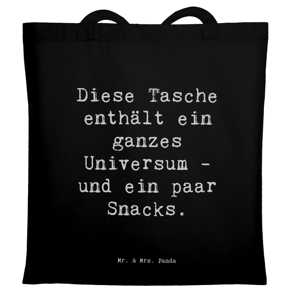 Tragetasche Spruch Diese Tasche enthält ein ganzes Universum - und ein paar Snacks. Beuteltasche, Beutel, Einkaufstasche, Jutebeutel, Stoffbeutel, Tasche, Shopper, Umhängetasche, Strandtasche, Schultertasche, Stofftasche, Tragetasche, Badetasche, Jutetasche, Einkaufstüte, Laptoptasche