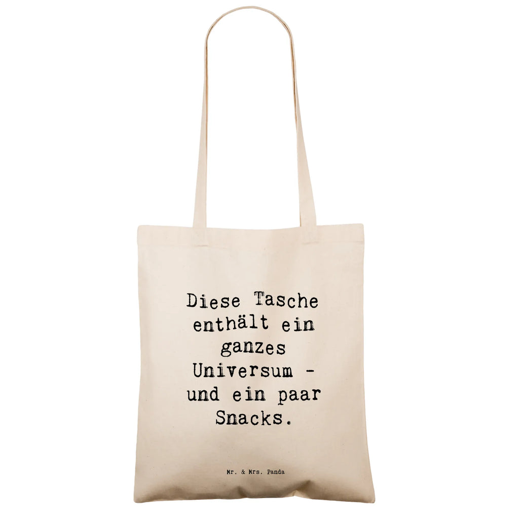 Tragetasche Spruch Diese Tasche enthält ein ganzes Universum - und ein paar Snacks. Beuteltasche, Beutel, Einkaufstasche, Jutebeutel, Stoffbeutel, Tasche, Shopper, Umhängetasche, Strandtasche, Schultertasche, Stofftasche, Tragetasche, Badetasche, Jutetasche, Einkaufstüte, Laptoptasche