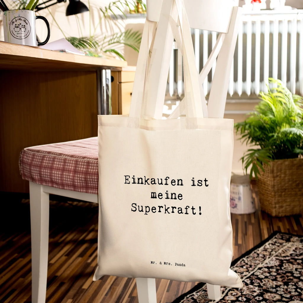 Tragetasche Spruch Einkaufen ist meine Superkraft! Beuteltasche, Beutel, Einkaufstasche, Jutebeutel, Stoffbeutel, Tasche, Shopper, Umhängetasche, Strandtasche, Schultertasche, Stofftasche, Tragetasche, Badetasche, Jutetasche, Einkaufstüte, Laptoptasche